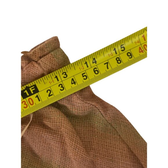 Zara Womens Midi Linen Skirt A-Line XS Pink Tan Plaid Drawstring 4043/077 NWT - Picture 13 of 15